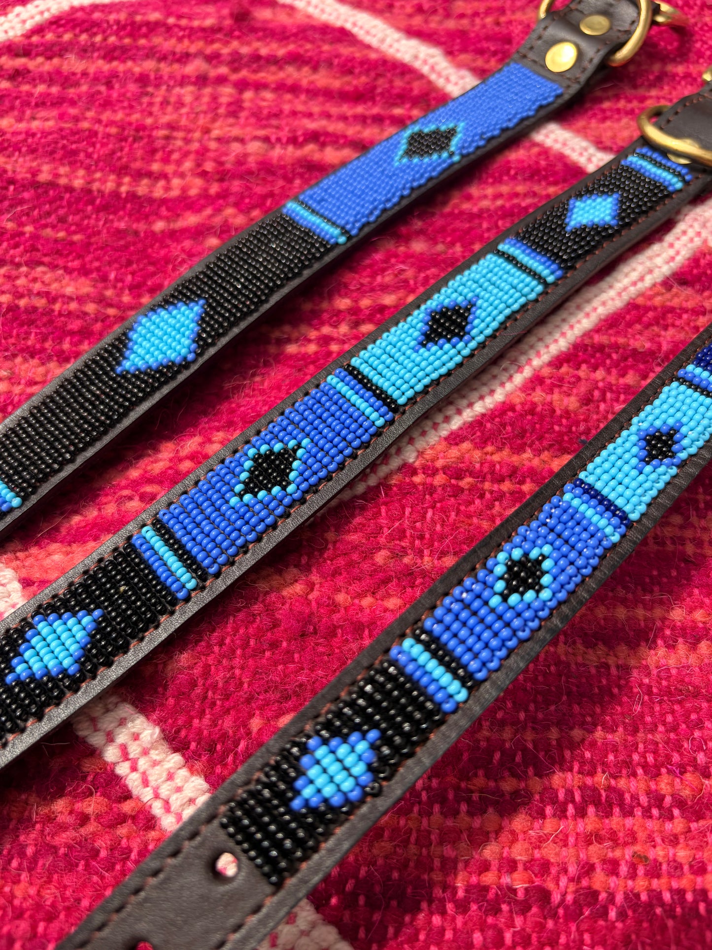 Handcrafted Beaded Leather Dog Collars